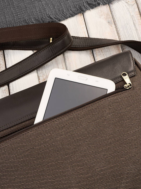 Leder Herren Tasche Bote Schwarz
