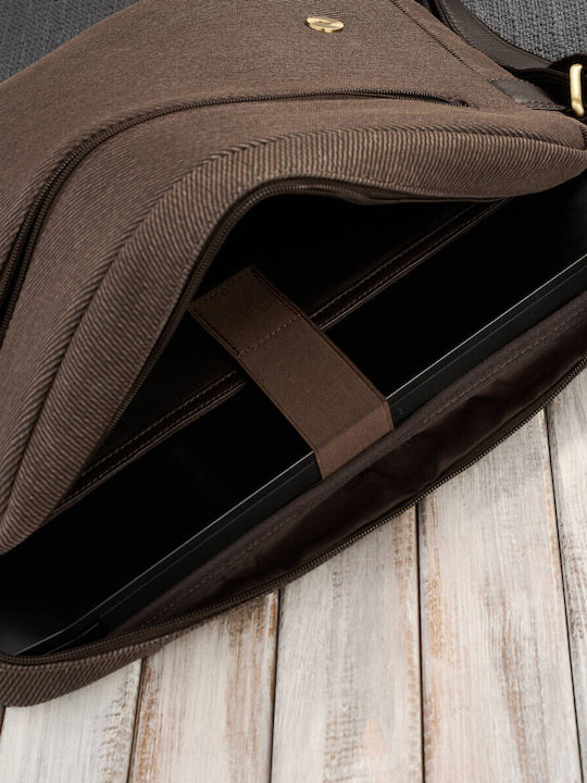 Leder Herren Tasche Bote Schwarz
