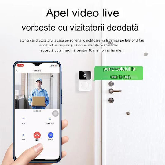 Clopoțel Fără Fir pentru Ușă