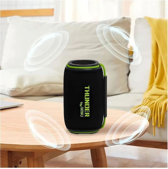 Wiwu Thunder H5 Ηχείο Bluetooth 15W με Διάρκεια Μπαταρίας έως 8 ώρες Μαύρο