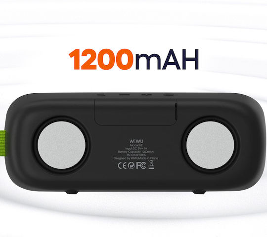 Wiwu Thunder H2 Waterproof Bluetooth Speaker 10W with Battery Life up to 4 hours Black