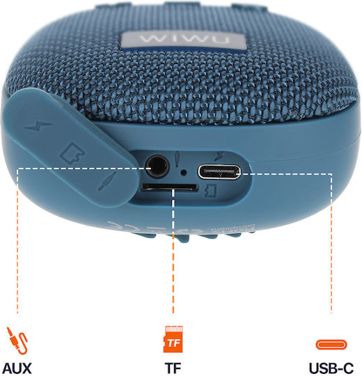 Wiwu Thunder H3 Bluetooth Speaker 5W with Battery Life up to 6 hours Black