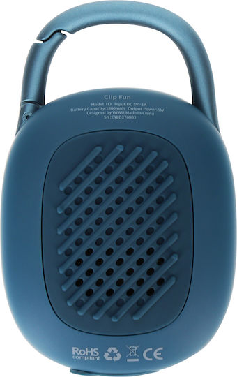 Wiwu Thunder H3 Bluetooth Speaker 5W with Battery Life up to 6 hours Black