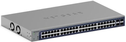 NetGear GS752TX v3 Managed L2 PoE+ Switch με 48 Θύρες Gigabit (1Gbps) Ethernet και 2 SFP Θύρες