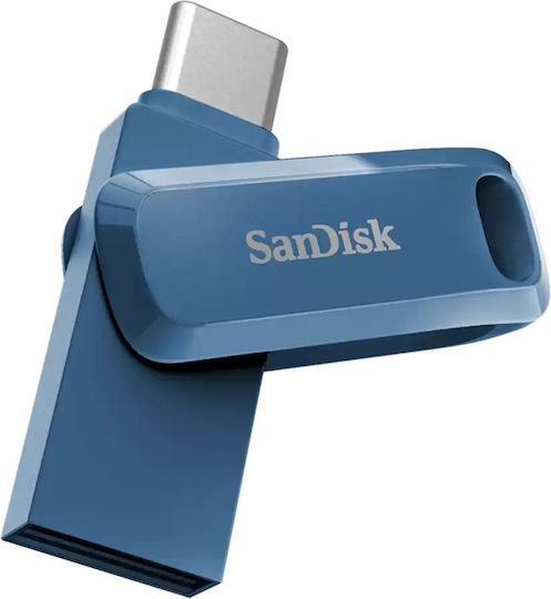 Sandisk Ultra Dual 128GB USB 3.2 Stick with connection USB-A & USB-C Blue