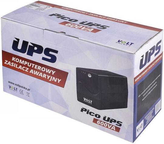 Volt Polska PICO UPS Line-Interactive 600VA 360W με 2 Schuko Πρίζες