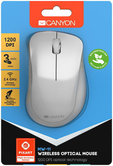 Canyon MW-11 Ασύρματο Ποντίκι Λευκό