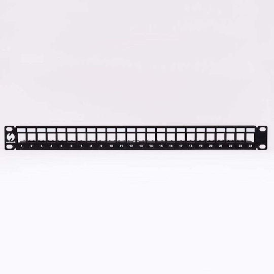 Panou de Conexiuni Netrack 19" 24x Keystone UTP Priză 104-20 4583454 5908268779384