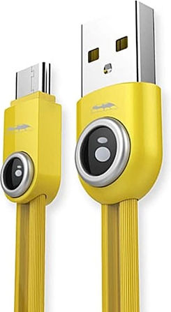 Remax Flat USB 2.0 to micro USB Cable Κίτρινο 1m (Lemen)