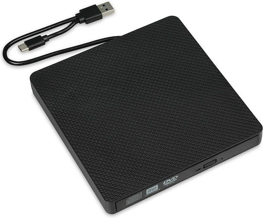 iBox External DVD/CD Recorder for Desktop / Laptop Black