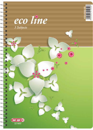 Arion Notebook Ruled B5 3 Subjects Green 1pcs