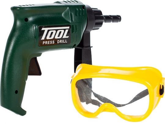 Idealstore Bricobest Tool Set Drill Pliers Hammer Wrenches Many Accessories Develops Creativity Coordination Imagination Green Color