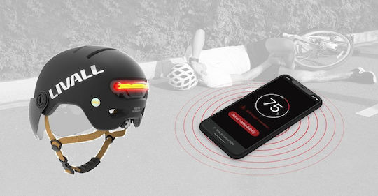 Livall Κράνος για Ηλεκτρικό Scooter σε Μαύρο Χρώμα L23-L-BLK