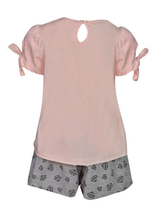 BodyTalk Set Pentru Copii Cu Pantaloni Scurți Roz 2 Bucăți