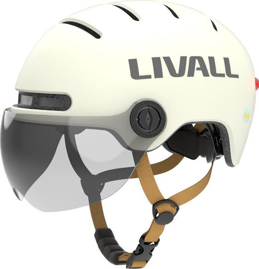Livall Κράνος για Ηλεκτρικό Scooter σε Λευκό Χρώμα