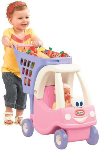 Little Tikes Super Market Cozy Princess Αυτοκινητάκι Ride On Ροζ