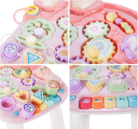 Premergător Interactiv 5 În 1 Leagăn Go Baby Dimensiuni 44,0 X 42,0 X 40,0 Cm Activități În Engleză Ajută La Dezvoltarea Lingvistică Și Sensorială Roz