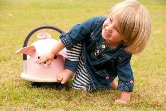Wheelybug Mersul În Cărucior Pentru Bebeluşi Animal Roz Ride On Pentru Peste 36 Luni Porc Mare