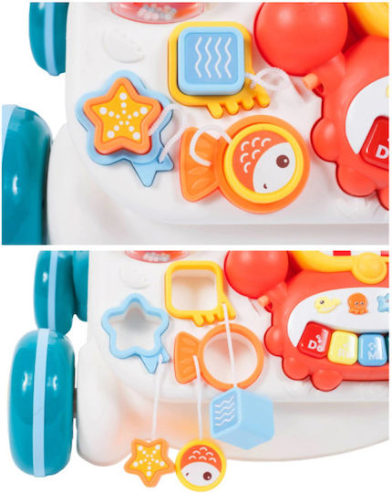 Interaktiver Antemergator 5-in-1 Dumbo Idealstore Abnehmbarer Tisch Mini-Basketballkorb Aufblasbare Bälle Lichter Geräusche Marineblaue Farbe