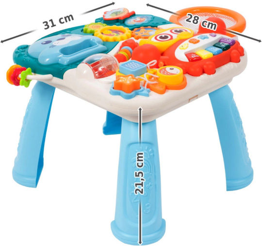 Interaktiver Antemergator 5-in-1 Dumbo Idealstore Abnehmbarer Tisch Mini-Basketballkorb Aufblasbare Bälle Lichter Geräusche Marineblaue Farbe