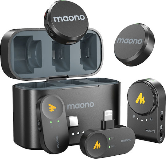 Maono WM650 A3 Σετ Ασύρματο Δυναμικό Μικρόφωνο Πέτου, Clip On Δημοσιογραφικό