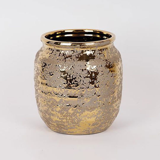 Plant Pot Ceramic Gold