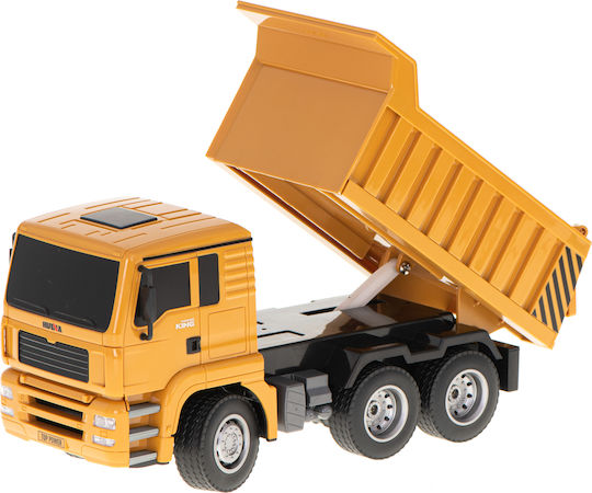 Camion Interactiv Idealstore Dimensiuni 28 X 11 X 14 Cm Iluminare LED Anvelope din Cauciuc Încărcare USB Telecomandă Buton Basculant Scară 1:18 O Modalitate Excelentă de a Deveni un Mic Constructor