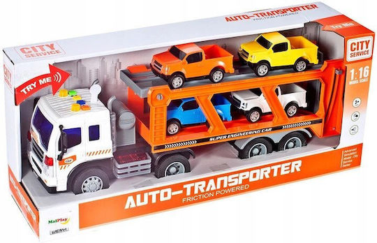 Camion de Transport Interactiv Fantastic Echipat cu Efecte de Sunet și Lumină Include 3x Baterii Ag13 39cm X 9cm X 16cm Multicolor