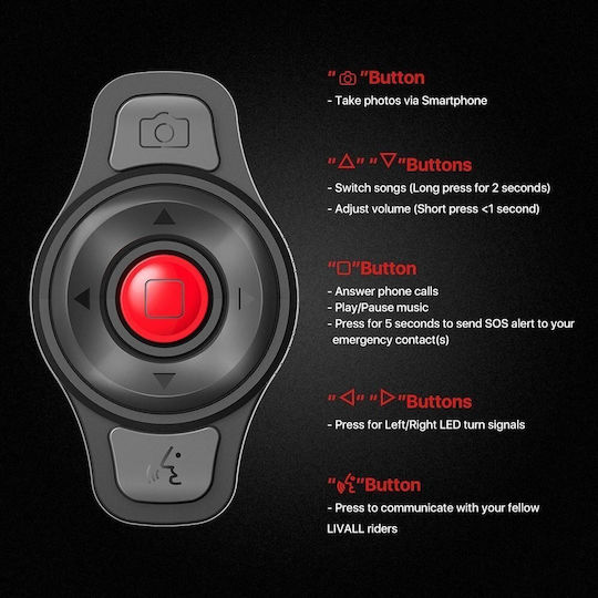 Livall Original Remote BR80 Livall Smart Helmet