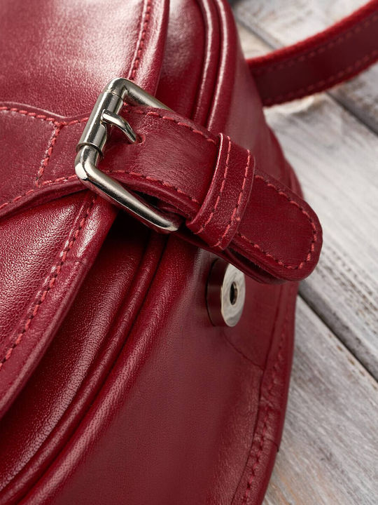 Leather Women's Bag Crossbody Red