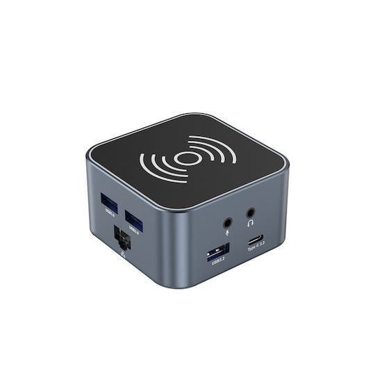 Wozinsky WHBC09Y8S USB-C Docking Station mit HDMI 4K PD Ethernet Gray
