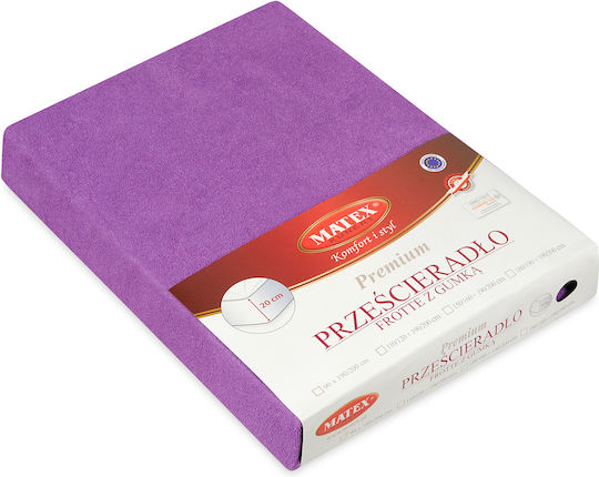 Matex Cearșaf Single cu Elastic 100x200+20cm. C.purple_22