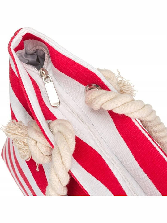 Fabric Red Beach Bag