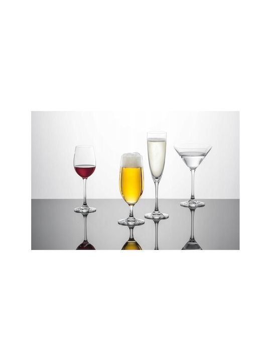 Lumarko Glas für Weiß- und Rotwein aus Glas in Rot Farbe Kelch 409ml