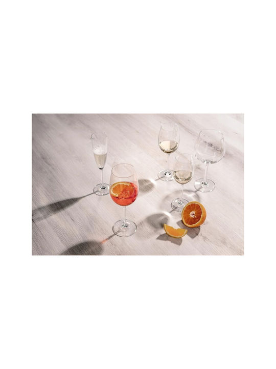 Lumarko Glas für Weiß- und Rotwein aus Glas in Rot Farbe Kelch 409ml