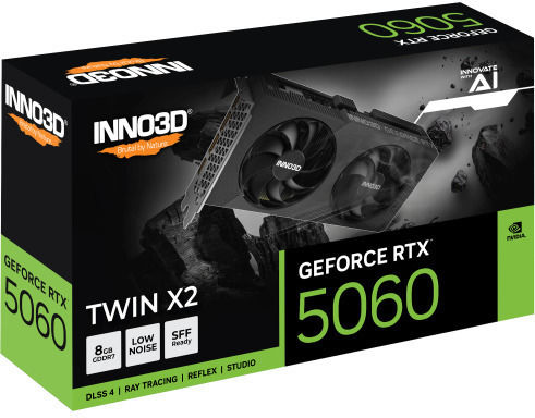Inno 3D GeForce RTX 5060 8GB GDDR7 Twin X2 Κάρτα Γραφικών