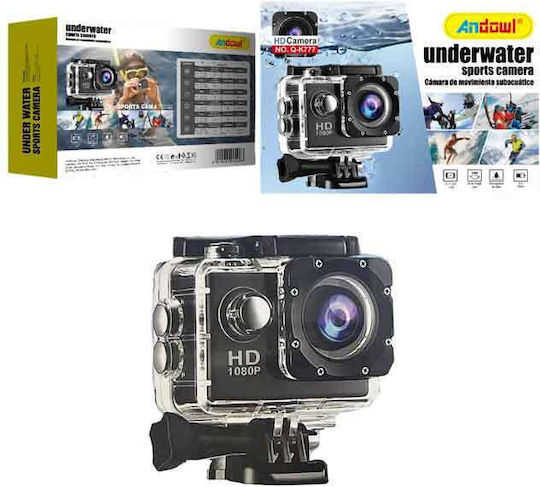 Andowl Qk777 Action Camera Full HD (1080p) με Οθόνη 2" Μαύρη