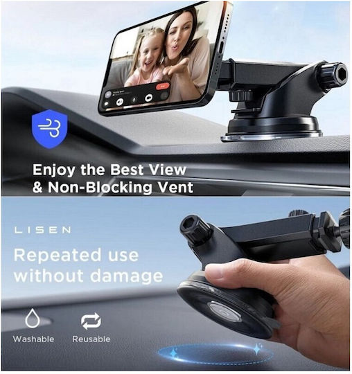 Lisen Car Mobile Mount with Magnet Black