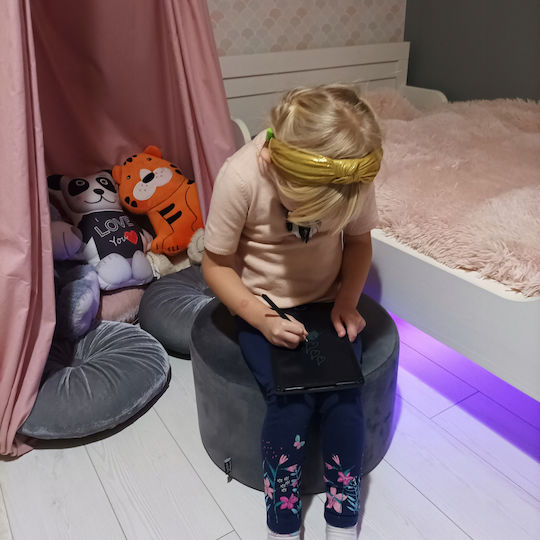 Tableta de desen și grafică 8.5" Kids Likesmart Tableta de scris cu buton de ștergere Stilou Negru