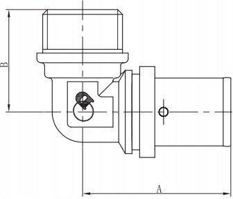 Diamond Γωνιακή σύνδεση σωλήνα Messing 1/2" Männlich 50.8mm