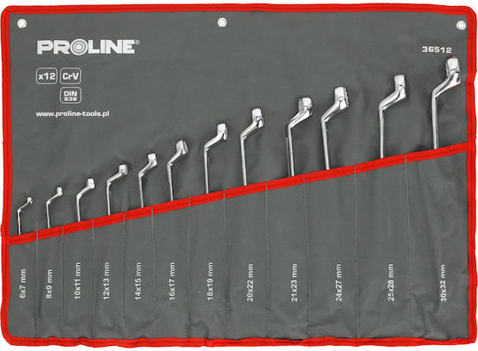 Proline Комплект 12 Двойни Полигон Ключове Извити
