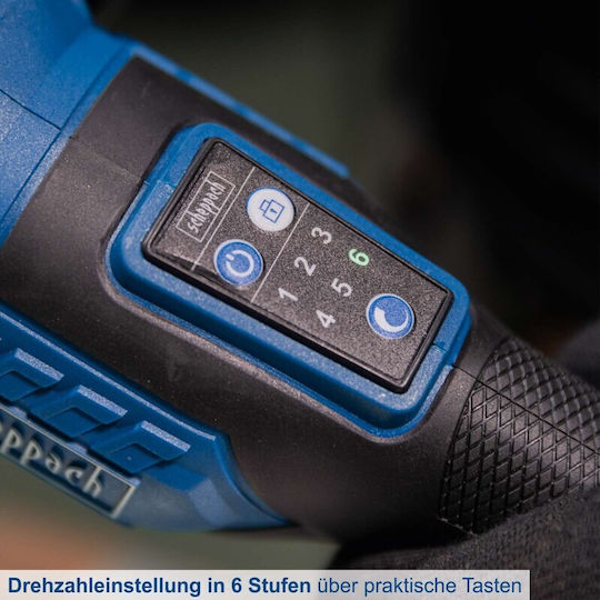 Scheppach BC-AG125-X Τροχός 125mm Μπαταρίας Brushless με Ρύθμιση Στροφών 20V Solo