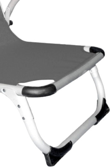Campus Small Chair Beach Aluminium with High Back Gray 45x42cm