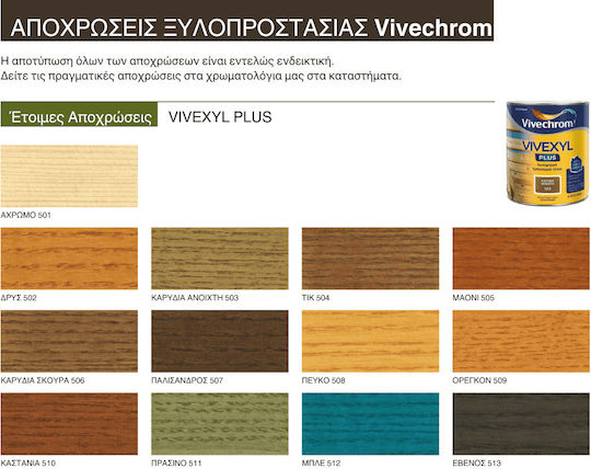 Vivechrom Vivexyl Plus Συντηρητικό Ξύλου Διαλύτου 501 Άχρωμο Ματ 2.5lt