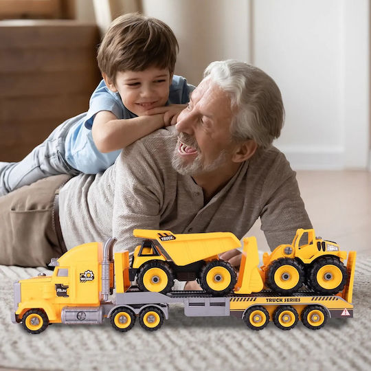 Idealstore Camion Vehicule de Construcție Demontabile Dimensiuni 54 X 16 X 12 Cm Include Un Camion Basculant Un Buldozer Șurubelniță Cheie Rampă Coborâre Vehicule Plastic Abs De Înaltă Calitate Dezvoltă Abilități de Studiu