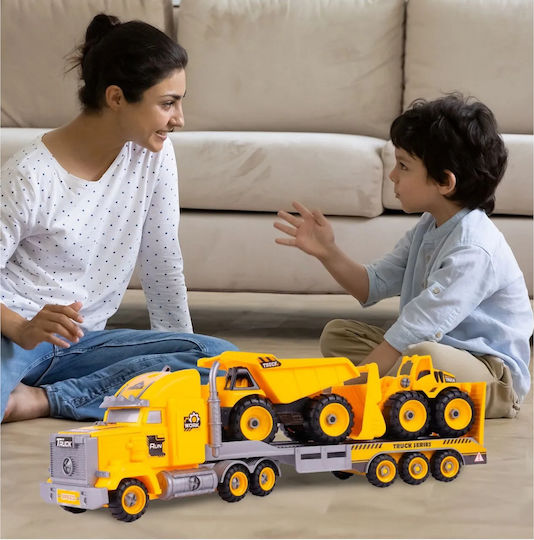 Idealstore Camion Vehicule de Construcție Demontabile Dimensiuni 54 X 16 X 12 Cm Include Un Camion Basculant Un Buldozer Șurubelniță Cheie Rampă Coborâre Vehicule Plastic Abs De Înaltă Calitate Dezvoltă Abilități de Studiu