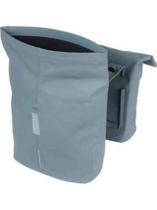 Double Bicycle City Bag Basil City Double Pannier Bag Mik 28-32l Mik System Ready to Use Graphite Blue New 2024