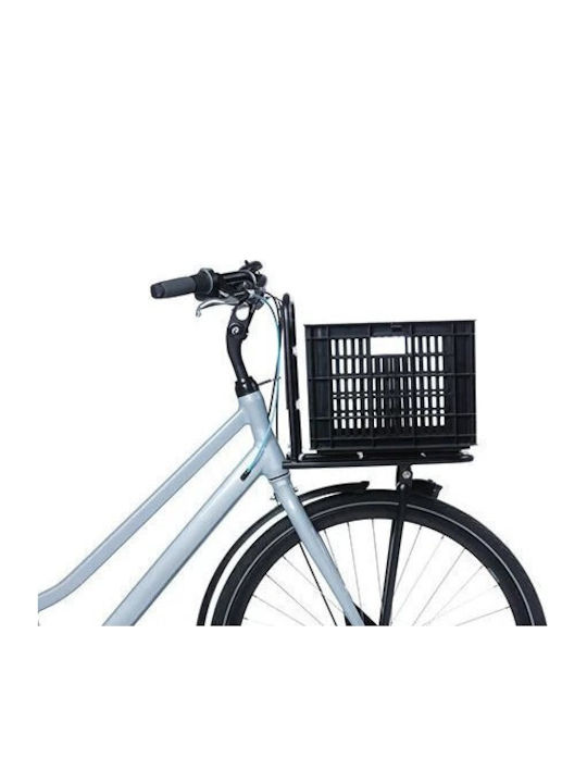 Basil Bicycle Crate M Handlebar Rack Basket 29.5L Recycled Synthetic Black New