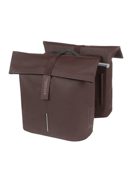 Basil City Double Pannier Bag Mik 28-32l Mik System Ready To Go Roasted Brown New 2025