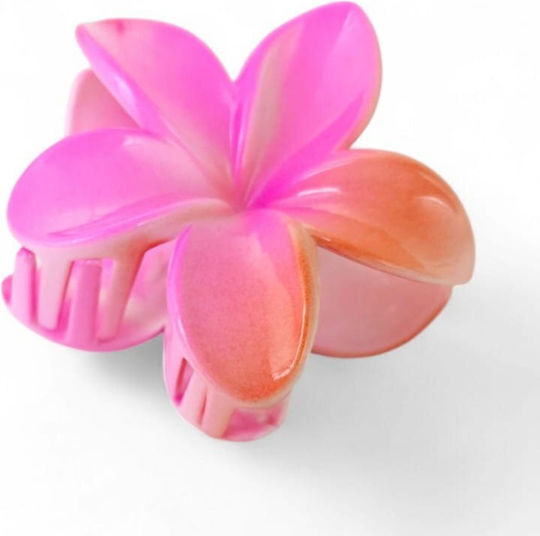 XL Blumen Ombre Haarspange Rosa-Orange 7,5 X 7,5cm Sp381